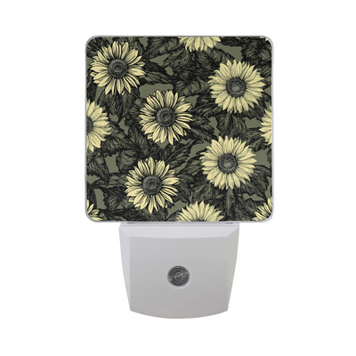 

ALAZA LED Night Light With Smart Dusk To Dawn SensorOutline Roses Colorful Plug In Night Light