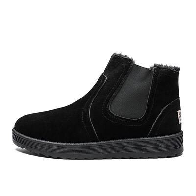 

WINTER SNOW ANKLE BOOTS FLEECE PLUSH LINING OUTDOOR SLIP ON FLAT MINIMALISM FLAT Anti Slip BOOTS
