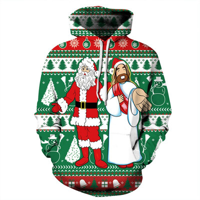 

QYDM0267Mens Hoodie 3D Printed Women Pullover Sweater