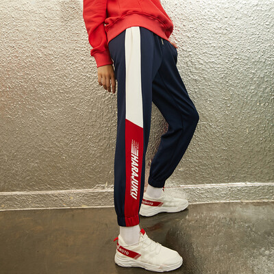 

PASS2018 new autumn street sports wind casual pants women loose beam feet school pants students hip hop pants tide 6831921106 blue
