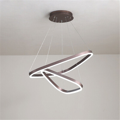 

Baycheer HL487491 Dark Brown Multi Light Pendant 24W Warm Light Brushed Aluminum Chandelier