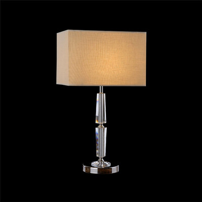 

Baycheer HL307679 Gorgeous Table Lamp Adorned with Eye-catching Rectangle Fabric Shade&Clear Crystal Center