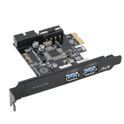 

STW PCI-E to USB 30 2-Port PCI Express Card Mini PCI-E USB 30 Hub Controller Adapter with Internal USB 30 19-Pin Connector and