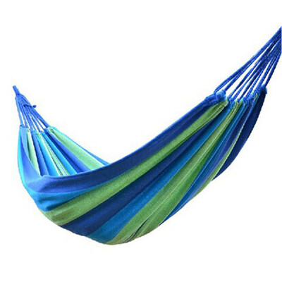 

Elmont ALPINT MOUNTAIN Outdoor widening thickening 200 160 Casual canvas hammock swing camping hammock 610-321 blue color