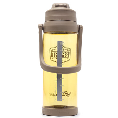 

Huaya (WAYA) космический кубок спортивный чайник пластиковый стакан HP-1516 большой емкости герметичный герметичный переносной чайник 2200ML коричневый