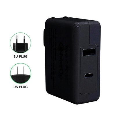 

Mzxtby 2 USB Ports 29W USB-C PD Fast Type-C Travel Wall Quick Charger QC 30 for iPhone Samsung Xiaomi Mi Huawei Apple Mac Ipad