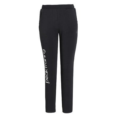 

PEAK womens autumn&winter new knit wool trousers comfortable casual warm sports pants DF384012 black X2L code