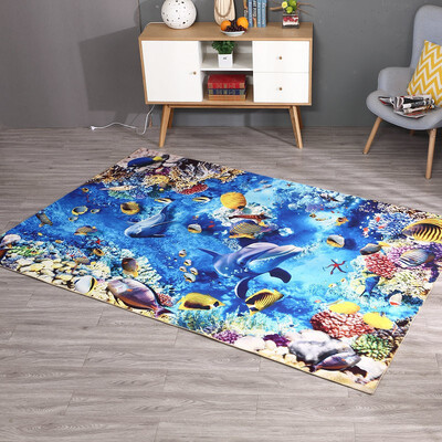 

YOOSA 3D Printed Geometric Mats Carpets Anti-slip Floor Mat Mandala Boho Print Bathroom Kitchen Door Mat