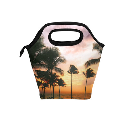 

Falm Tree Lunch Bag Tote Bag Travel Picnic Organizer Lunch Holder Handbags Lunch Bag Box