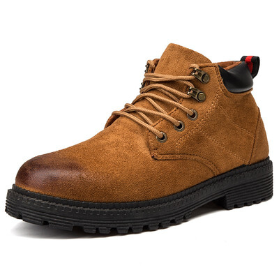 

Mens Boots Fashion Martin Boots Leather Winter Boots Men Shoes For Men Black Brown Gray Size 39-44
