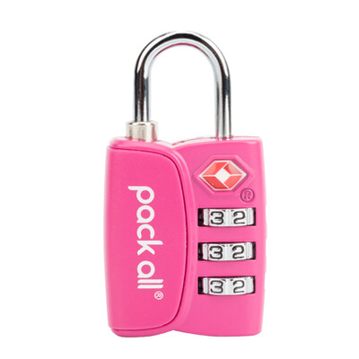 

Pack allTSA password lock abroad customs lock three-key password lock trolley luggage suitcase anti-theft lock consignment clearance lock luggage padlock pink