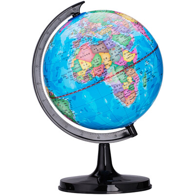 

Deli) 3034 office teaching Ф25cm rotating world globe teaching research
