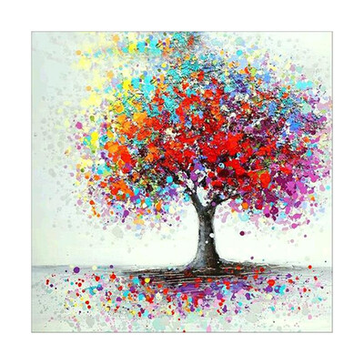 

UpperX Full 5D Diy Diamond Painting Cross Stitch "Red Tree" 3D Diamond Embroidery Rhinestone Mosaic Decor Paintings