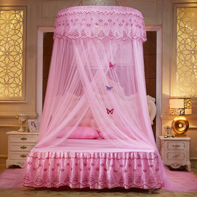 

Commonly Used Dome Princess Mosquito Net Insect Bed Canopy Netting Lace Embroidery Round Mosquito Nets