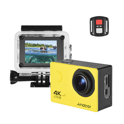 

Andoer AN200 4K WiFi Action Sports Camera 16MP 1080P Full HD 4X Zoom 2" LCD 170° Wide Angle Waterproof 30m with Remote Control Sup
