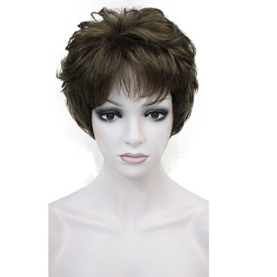 

StrongBeauty Short Layered Dark AuburnThick Full Synthetic Wig Womens Wigs COLOUR CHOICES