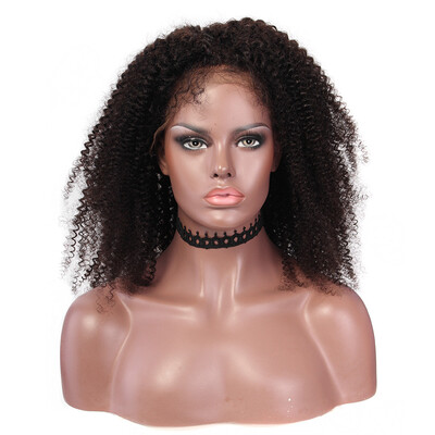 

YVONNE Kinky Curly 180 Density 360 Lace Frontal Wigs Pre Plucked Lace Wigs 100 Human Hair Products