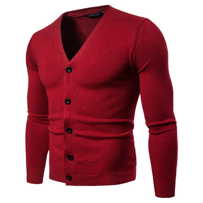 

AOWOFS Explosive Pure Knitwear Slim Long Sleeve V-neck Knit Cardigan YM011
