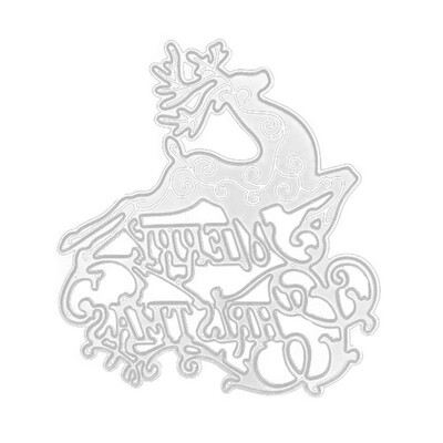 

UpperX Merry Chrismas Elk scrapbooking DIY Sharp Metal Carbon steel cutting die Book photo album art card Dies Cut