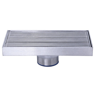 

CVBAB 304 stainless steel shower floor drain deodorant rectangular shower room floor drain long thickening personality floor drain wire drawing 1510 CV3415