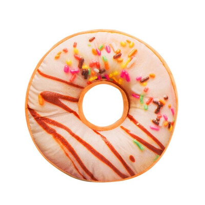 

New Fashion Creative Soft Plush Pillow Stuffed Seat Pad Sweet Donut Foods Cushion Case Toys pillowcase poszewka na poduszki