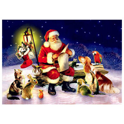 

UpperX Diy Diamond Painting Embroidery Cross Stitch Santa Claus For Christmas Gift Diamond Mosaic Needlework Art Decoration