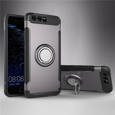 

Fivice Huawei P10 plus case PC metal ring shell magnetic car bracket TPU phone case