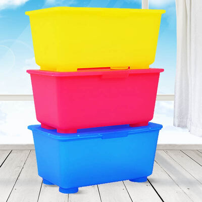 

[Jingdong supermarket] A + mini-table storage box 2752/3 (3-color 3-pack)