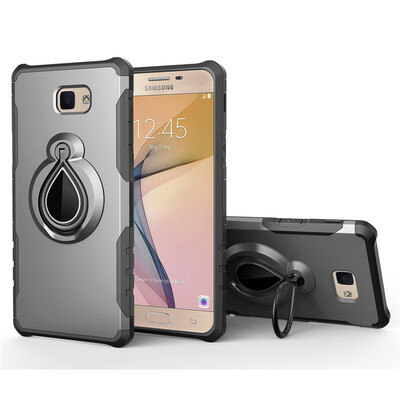

Fivice Samsung Galaxy J5 primeOn5 2016 Case TPU Water Drop Ring Stand Car Power Magnetic Drop-proof Phone Case
