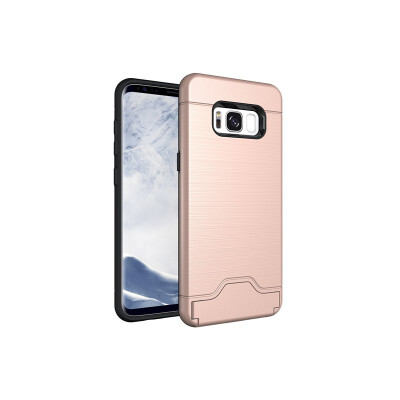 

Fivice Samsung S8 Case TPU all-inclusive anti-drop brushed card with bracket mobile phone case