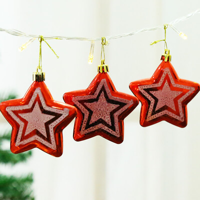 

Many memories of Christmas decorations Christmas tree ornaments Christmas gifts decorative paintings shaped pendants five stars