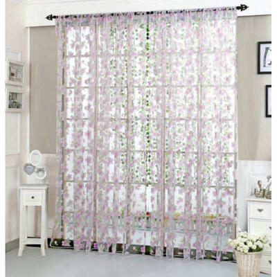 

Modern Floral Tulle Voile Door Window Curtain Drape Panel Sheer Scarf Valances