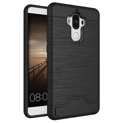 

Fivice Huawei mate9 Case TPU all-inclusive anti-drop brushed card with bracket mobile phone case