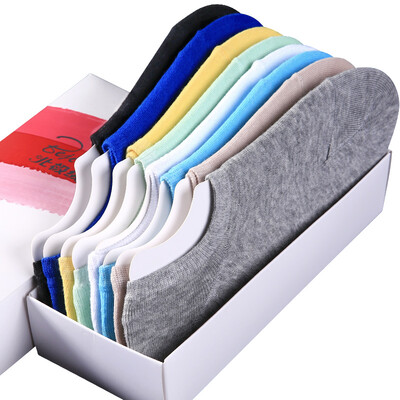 

Jingdong supermarket] Arctic cashmere socks men summer men invisible socks cotton socks pure color breathable leisure men socks shallow mouth slippery thin boat socks men's 5 double