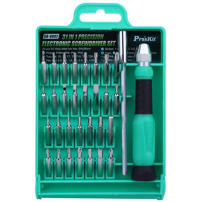 

Pro'skit SD-9802 установлен 31-в-1 многофункциональный мобильный телефон набор отверток отвертки точности