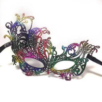 

Stunning Colorful Venetian Masquerade Mask Eye Halloween Party Lace Fancy Dress