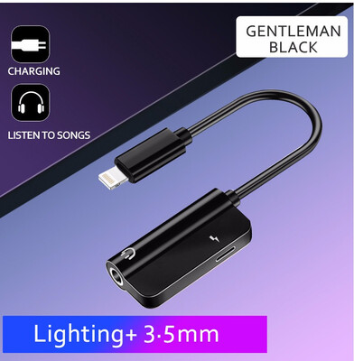

2in1 Charging Listening Music Nylon Braid Multi-function ios lightningTo 35mm Audio&ios lightning Switch Cable Applicable To
