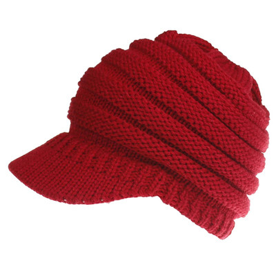 

Womens Knit Baseball Cap Open Ponytail Hat Mens&Womens Cap Ski Sports Cap