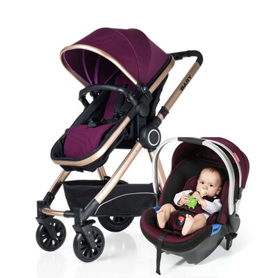 

Baby StrollerHigh quality luxury Baby Stroller 3 in 1 High Landscape Baby Carriages For Kids With Baby Car Seat Prams For Newborns