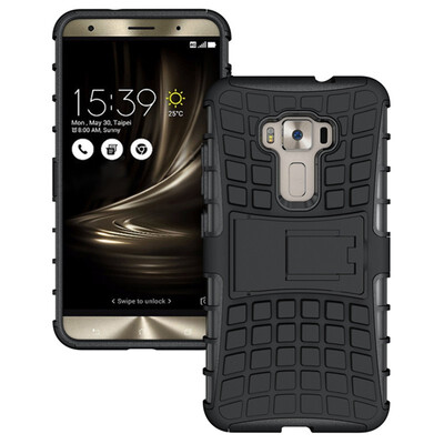 

Fivice Asus Zenfone 3 55ZE552KL Case TPU anti-fall tire pattern back clip bracket phone case