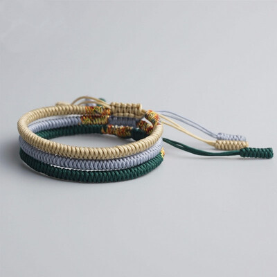 

3pcs Multi Color Tibetan Buddhist Tibetan Good Luck Charm Bracelets Bangles For Women Men Handmade Rope Knots Bracelet