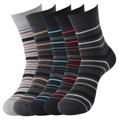 

Langsha socks men&39s cotton socks fashion stripes men&39s socks 6 pairs of boxed mixed color 26-28cm