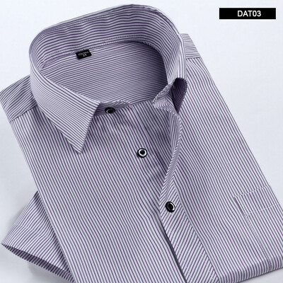 

Men's summer fashion short-sleeved striped shirt