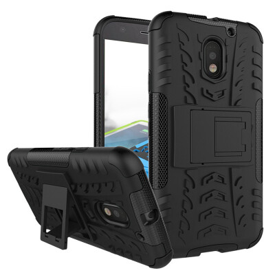 

Fivice Motorola Moto E3E3 power Case TPU anti-fall tire pattern back clip bracket phone case