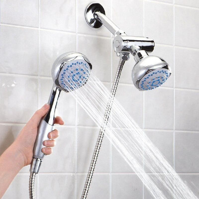 

High Quality Bathroom Wall-mounted Dual Head 2 in 1 Bath Shower Spray Set with Handheld Shower Head & Fixed Showerhead Awesome Han