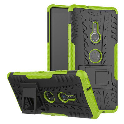 

Fecoprior Case for Sony Xperia XZ3 XZ 3 Back Cover Stand Silicon TPU PC Armor Heavy Rugged Phone Celulars Fundas Coque