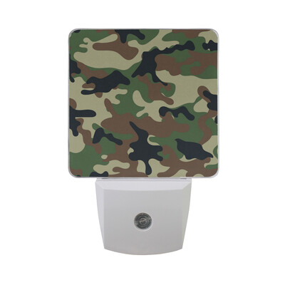 

ALAZA LED Night Light With Smart Dusk To Dawn SensorCamouflage Red Plug In Night Light