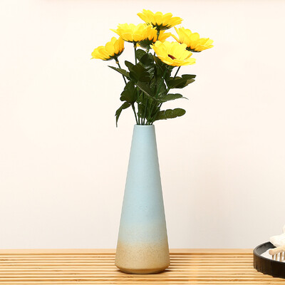 

Yun no end ceramic vase modern minimalist creative flower arrangement home decoration dried flower vase floral blue mill A