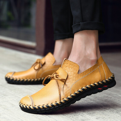 

NovelTeez Casual shoes mens leather shoes handmade leather soft leather wild low-cut shoes mens shoes peas single shoes