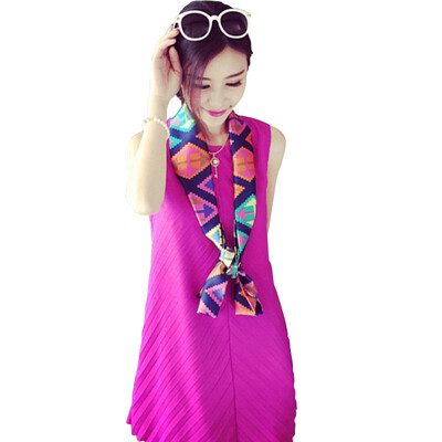 

MSEK WSJ161651 ladies retro small scarf wild concave multi-purpose scarf scarf scarf color Lingge